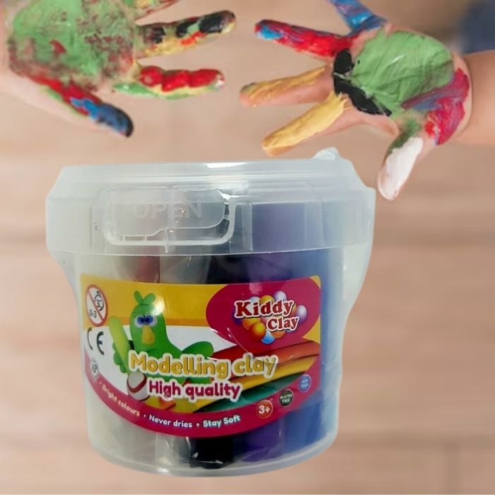 Clay 12 Colour Round Sticks 200g With 2 Moulds Bucket - MDG Online at Kapruka | Product# childrenP01030