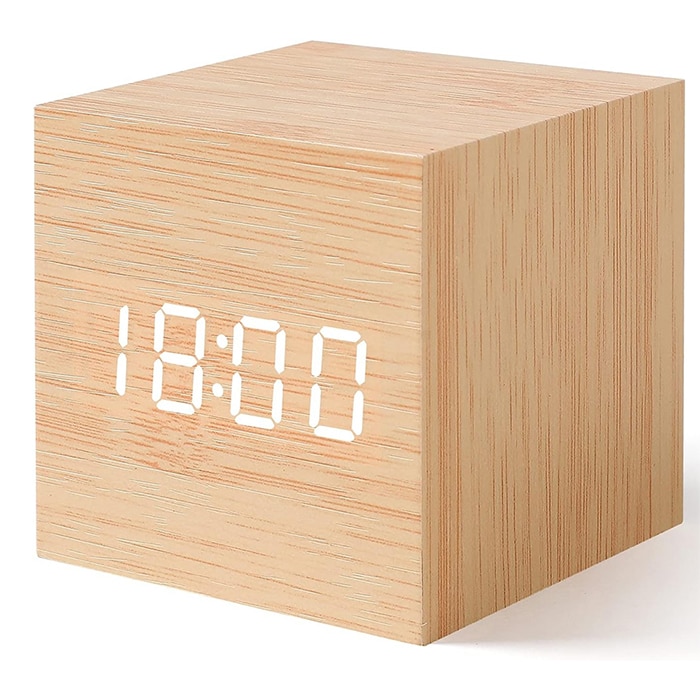 LED Wood Clock | Digital Temperature Humidity | Electronic Alarm Clock Online at Kapruka | Product# household001000