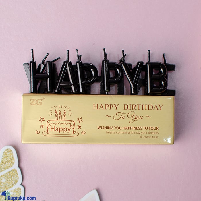 Happy Birthday Letter Candles - Black Online at Kapruka | Product# candles00145