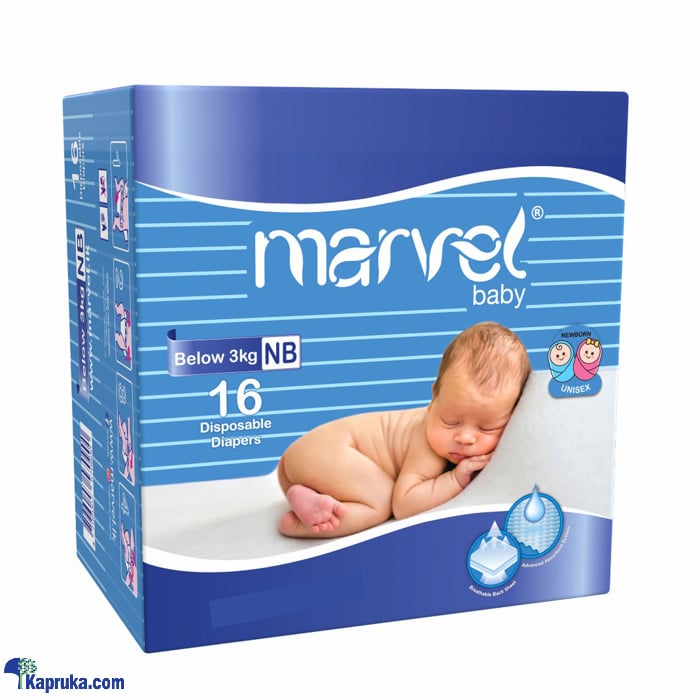 Marvel Baby Diapers 16 Pcs (new Born) Online at Kapruka | Product# pharmacy00686