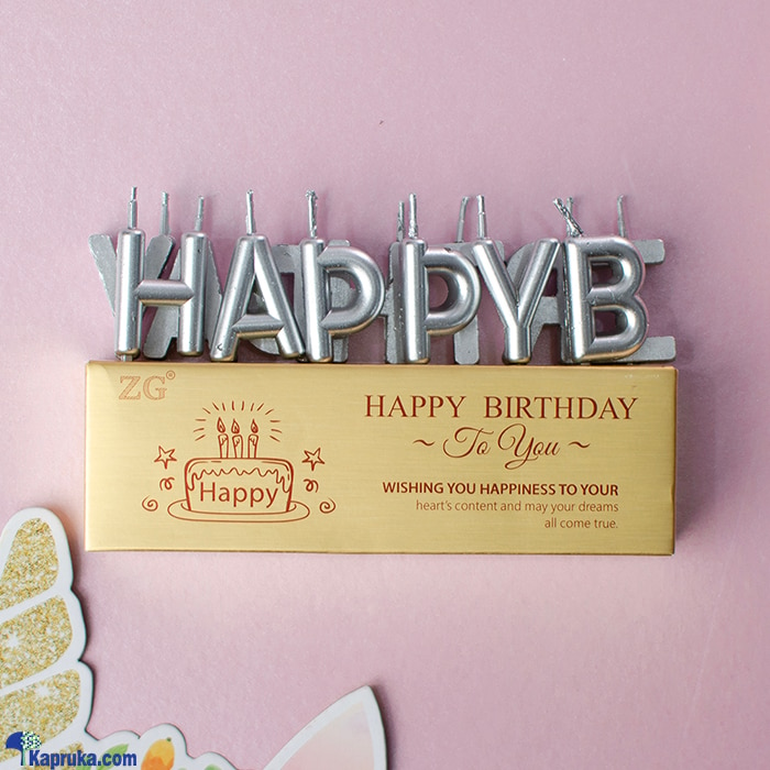 Happy Birthday Letter Candles - Silver Online at Kapruka | Product# candles00150