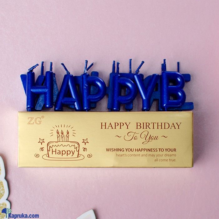 Happy Birthday Letter Candles - Blue Online at Kapruka | Product# candles00152