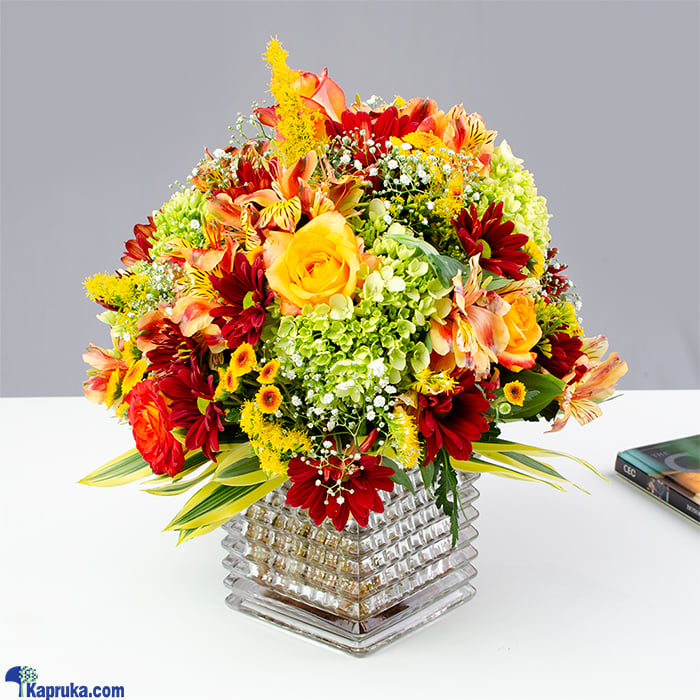 Autumn Sunset Vase Online at Kapruka | Product# flowers00T1502
