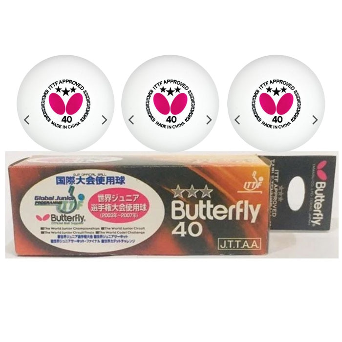 Butterfly 40 - 3 Star Table Tennis White Ball 3 Pack Online at Kapruka | Product# sportsItem00291