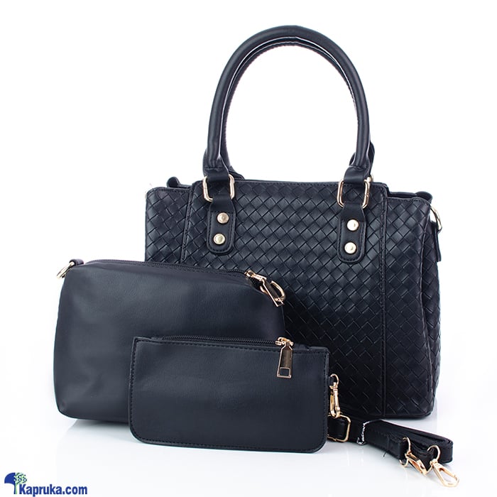 The Ultimate Bag Combo For Women : Fashion Tote Bags Shoulder Bag Top Handle Satchel Bags Purse Set 3pcs - Black Online at Kapruka | Product# fashion0010148