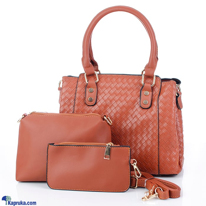 The Ultimate Bag Combo For Women : Fashion Tote Bags Shoulder Bag Top Handle Satchel Bags Purse Set 3pcs - Brown Online at Kapruka | Product# fashion0010149