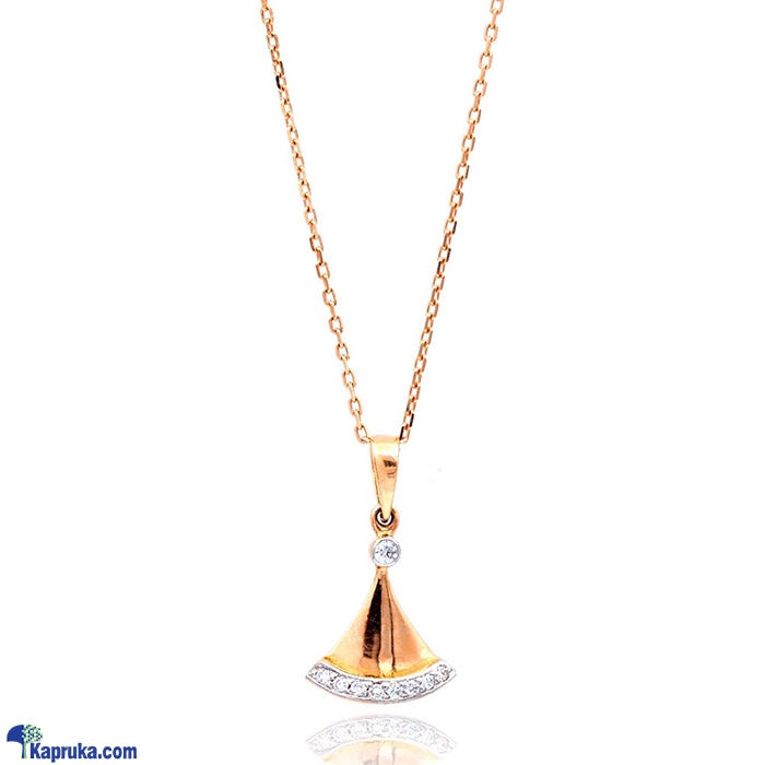 RAJA JEWELLERS 18K PINK GOLD DIAMONDS PENDANT SET 0.07CT WITH CHAIN (D3- D- 1208C) Online at Kapruka | Product# jewelleryRJ0124