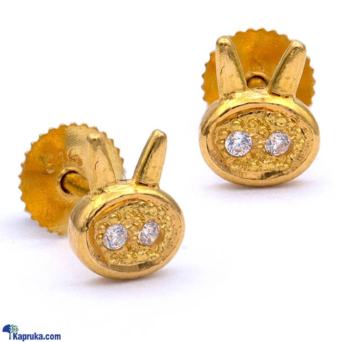 RAJA JEWELLERS 22K GOLD EAR STUD SET WITH 0.056CT ROUND E3- A- 5551 Online at Kapruka | Product# jewelleryRJ0130
