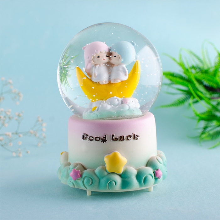 Lovable Cute Babies Snowflakes Crystal Ball | Music Box | Romantic Couple Valentine's Day |birthday Gift | Home Decoration |7 Inches Tall Online at Kapruka | Product# household001010