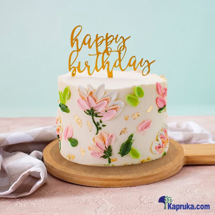 Floral Fantasy Happy Birthday Cake Online at Kapruka | Product# cake00KA001562