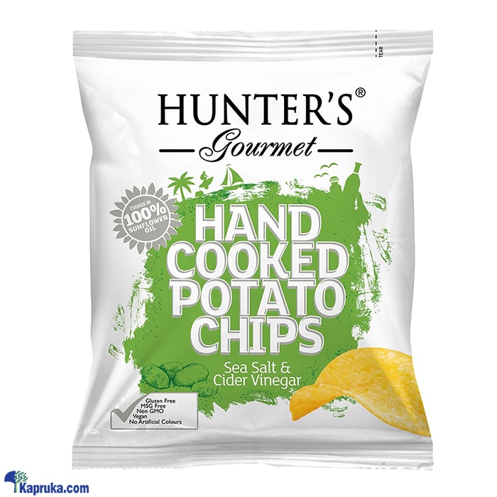 HUNTERS GOURMET HAND COOKED POTATO CHIPS SEA SALT AND CIDER VINEGAR FLAVOUR 40g Online at Kapruka | Product# grocery003062