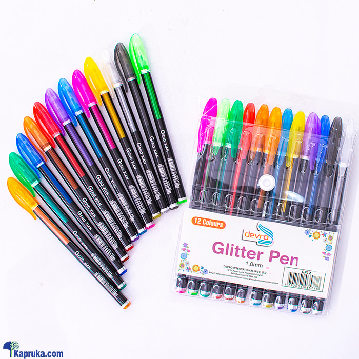Devro Glitter Pen Mixed - 12 Colors - GPM12 Online at Kapruka | Product# childrenP01100