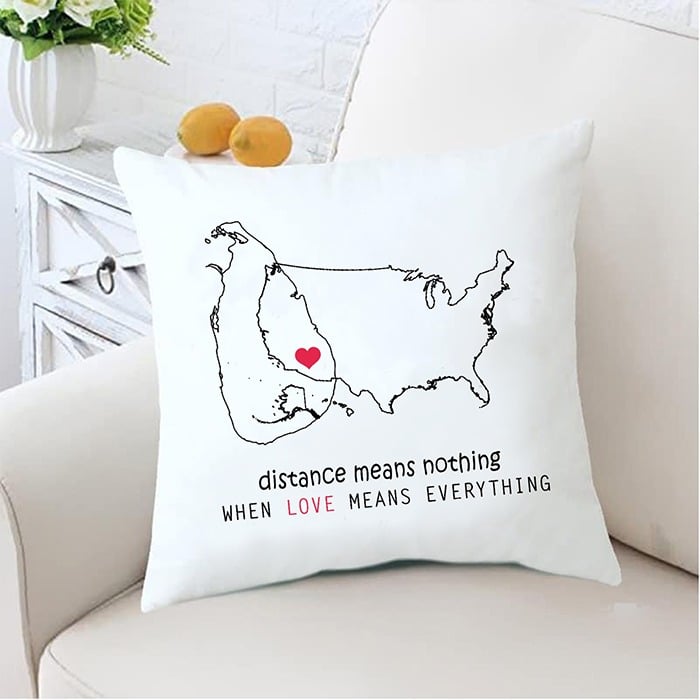 Distance Means Nothing - Hugs From USA - Huggable Pillow Online at Kapruka | Product# softtoy00963