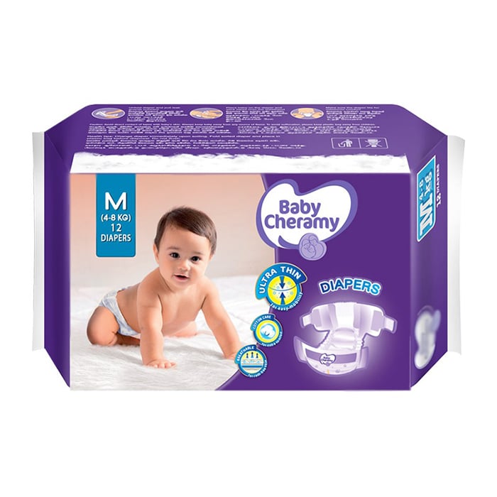 Baby Cheramy Diaper Medium 12 Pack Online at Kapruka | Product# babypack00853