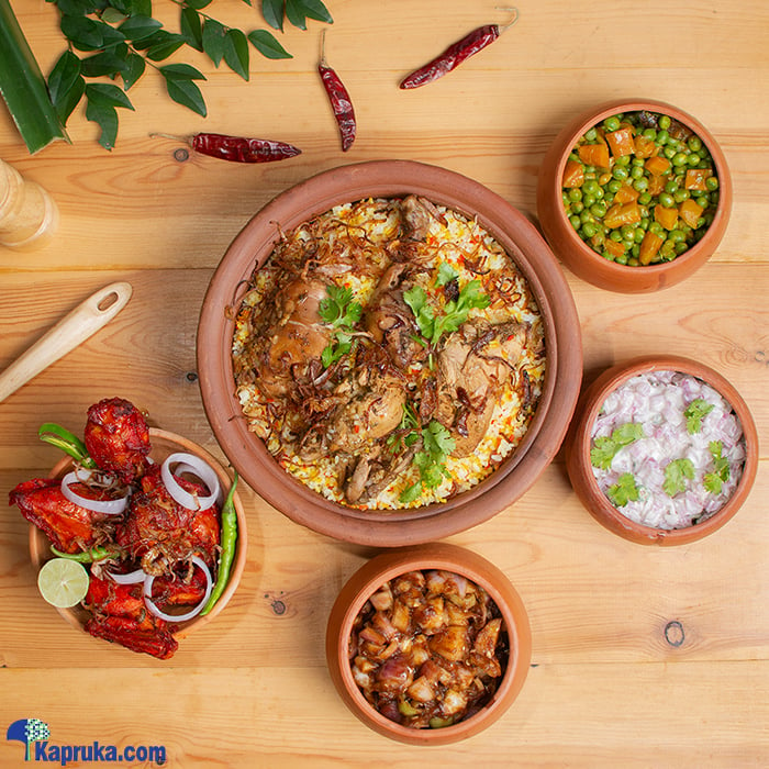 Pot Biriyani Keeri Rice With Masala Chicken  Fried Chicken - Medium Online at Kapruka | Product# homemade00132_TC1