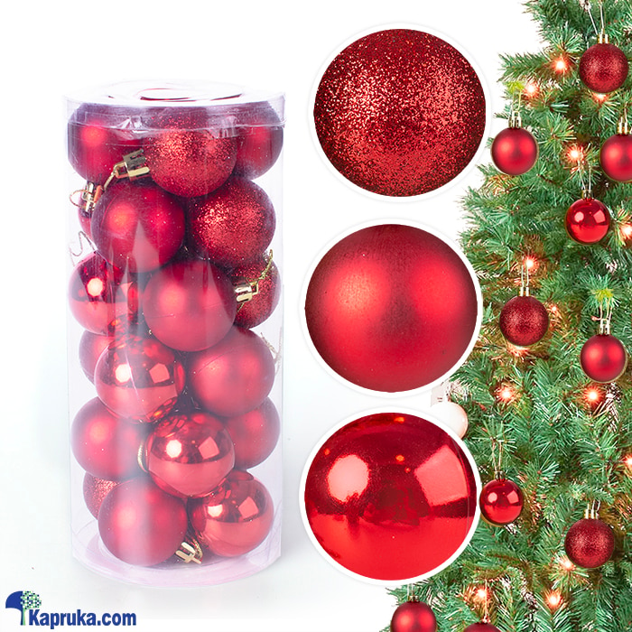 Red Christmas Balls - Christmas Tree Decoration Ornaments Online at Kapruka | Product# household001025
