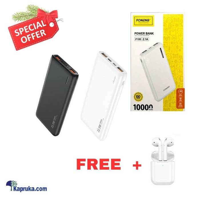 Foneg 1000ah Power Bank With Free Ear Buds Online at Kapruka | Product# elec00A5607