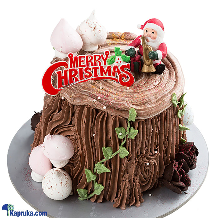 Sponge Christmas Themed Log Stump Cake Online at Kapruka | Product# cakeSP00164
