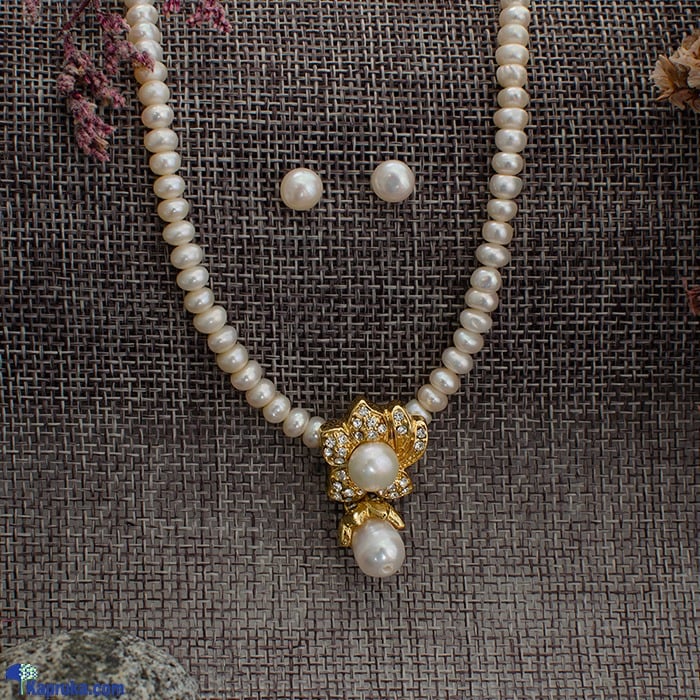 STONE N STRING FRESH WATER PEARL NECKLACE SET - E04333 AND D0074 Online at Kapruka | Product# stoneNS0448