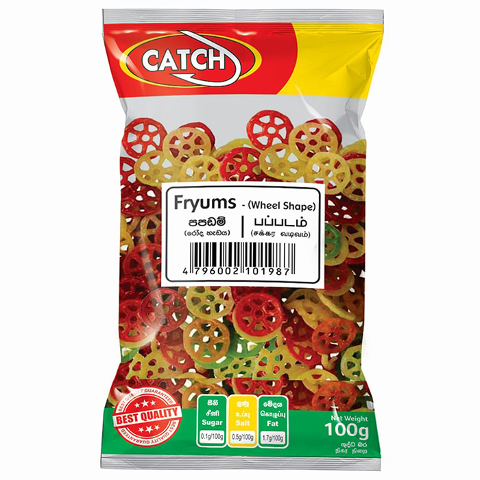 Catch Wheel Shape Papadam 100g - Fryums Online at Kapruka | Product# grocery003157
