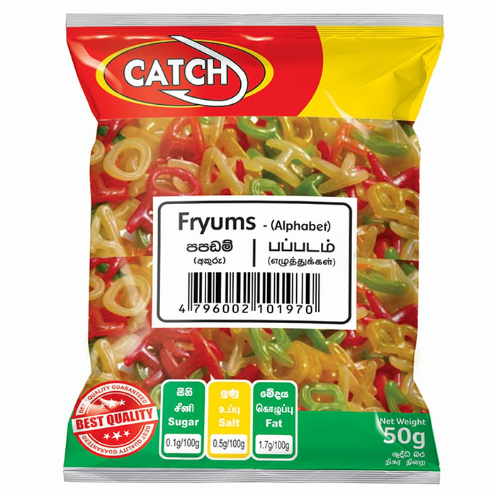 Catch Alphabet Shape 50g - Fryums Online at Kapruka | Product# grocery003158
