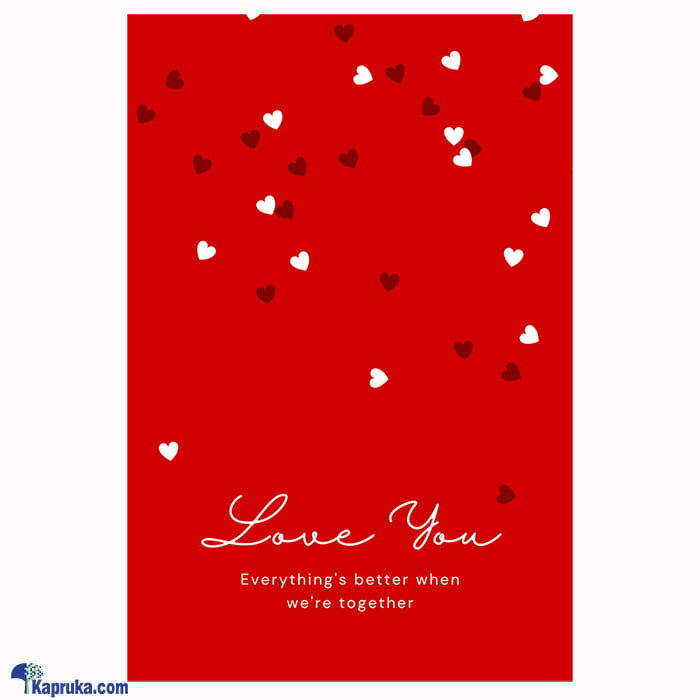Red Simple Hearts Love You Greeting Card Online at Kapruka | Product# greeting00Z2308