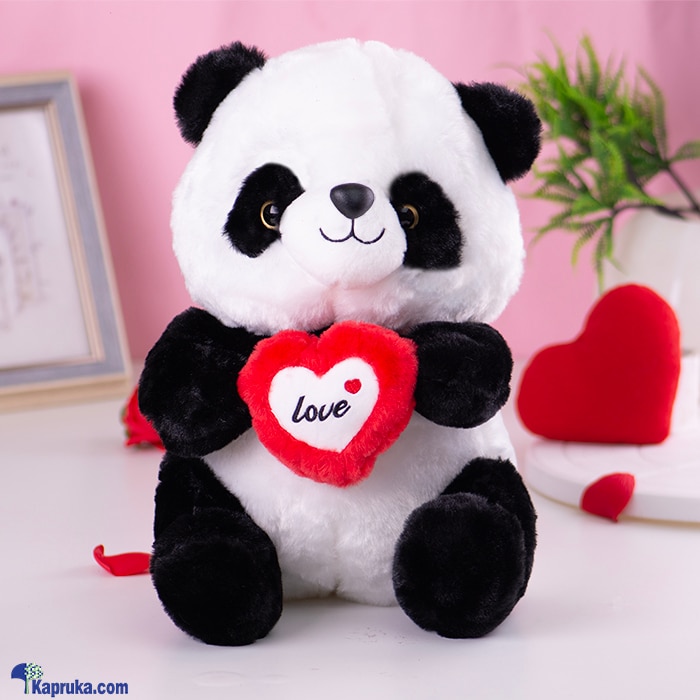 Sweet panda plush toy with heart - gift for her/For him Online at Kapruka | Product# softtoy00985