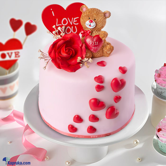 Sweetheart's Delightful Surprise Ribbon Cake Online at Kapruka | Product# cake00KA001603