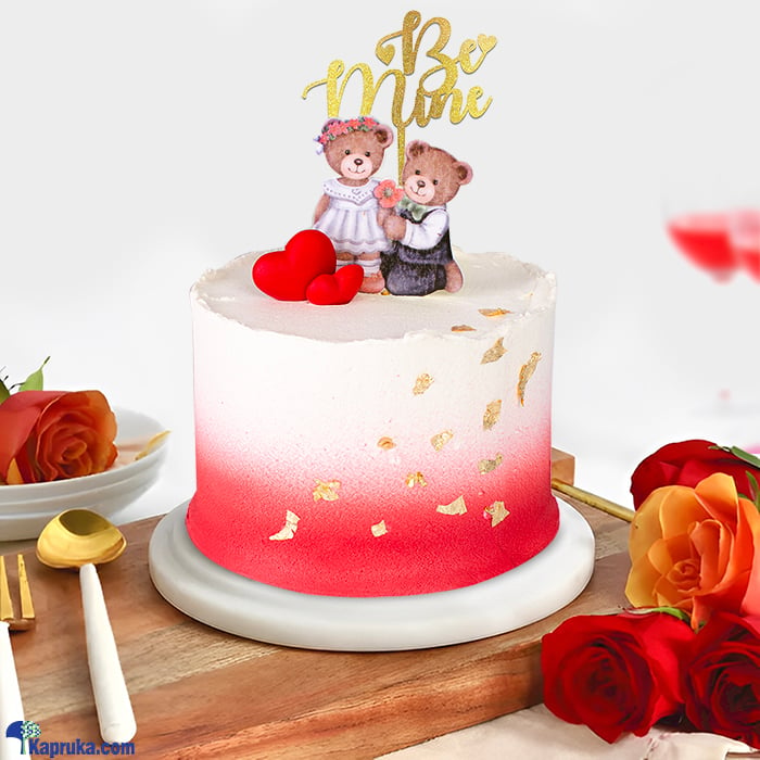 Be Mine Forever Ribbon Cake Online at Kapruka | Product# cake00KA001604