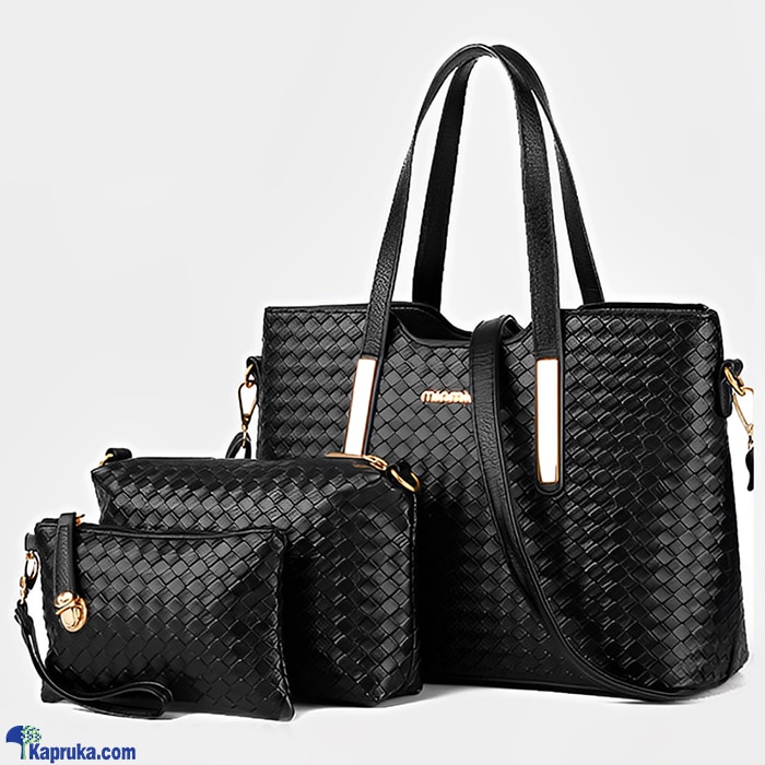 FASHION HAND BAGS 3PCS - BLACK Online at Kapruka | Product# fashion0010182