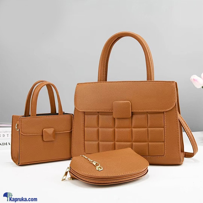 Ultimate Hand Bag Combo 3PCS - Brown Online at Kapruka | Product# fashion0010198