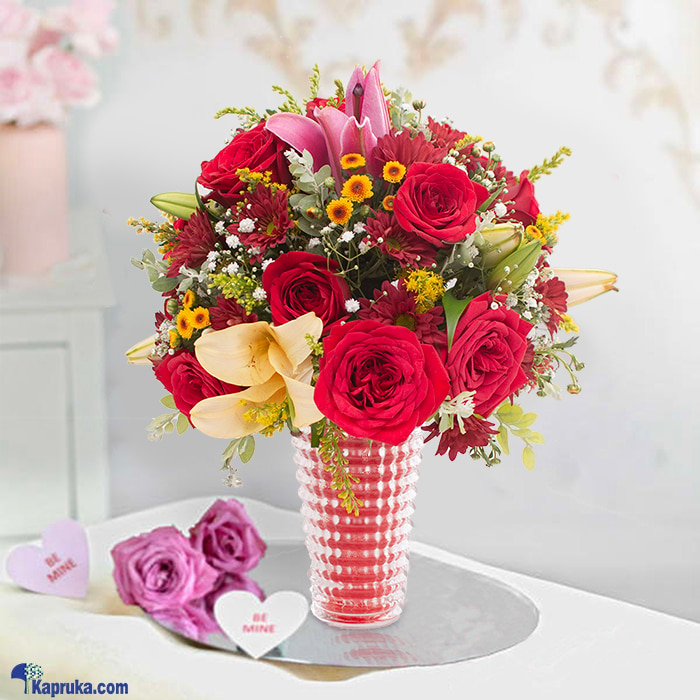 Radiant Love Vase Online at Kapruka | Product# flowers00T1565