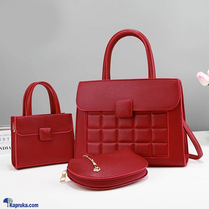 Ultimate Hand Bag Combo 3PCS - Red Online at Kapruka | Product# fashion0010199