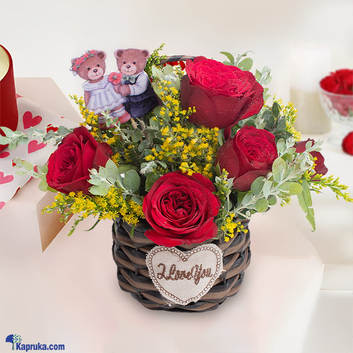 Lovebirds' Heaven Arrangement Online at Kapruka | Product# flowers00T1574