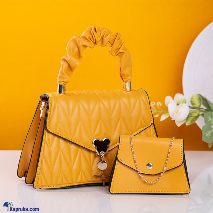 Fashion Upgrade 2PCS Crossbody Handbag - Yellow Online at Kapruka | Product# fashion0010218