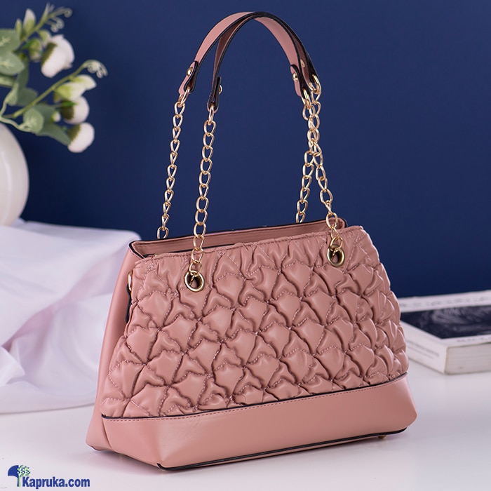Chain Weave Shoulder Handbag - Salmon Pink Online at Kapruka | Product# fashion0010222