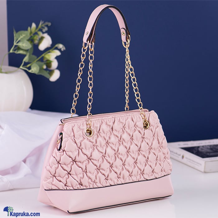 Chain Weave Shoulder Handbag - Pastel Pink Online at Kapruka | Product# fashion0010224