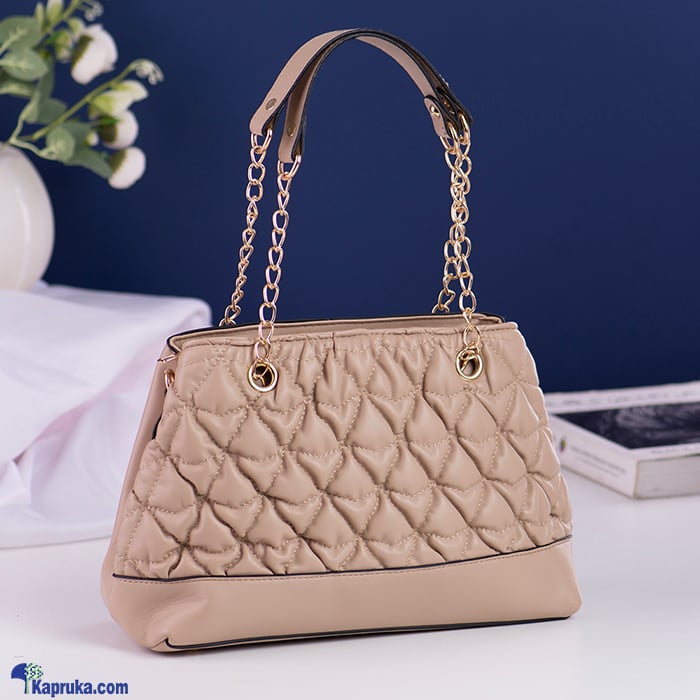 Chain Weave Shoulder Handbag - Beige Online at Kapruka | Product# fashion0010227