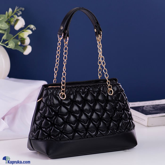 Chain Weave Shoulder Handbag - Black Online at Kapruka | Product# fashion0010225