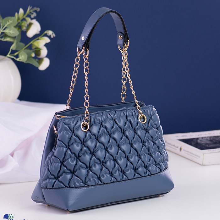 Chain Weave Shoulder Handbag - Blue Online at Kapruka | Product# fashion0010229