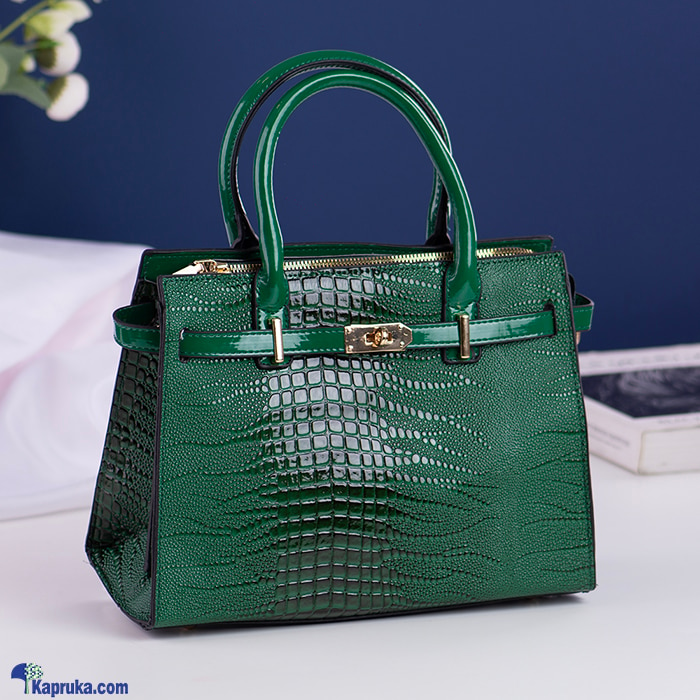 Stylish Crocodile Motif Handbag - Green Online at Kapruka | Product# fashion0010232