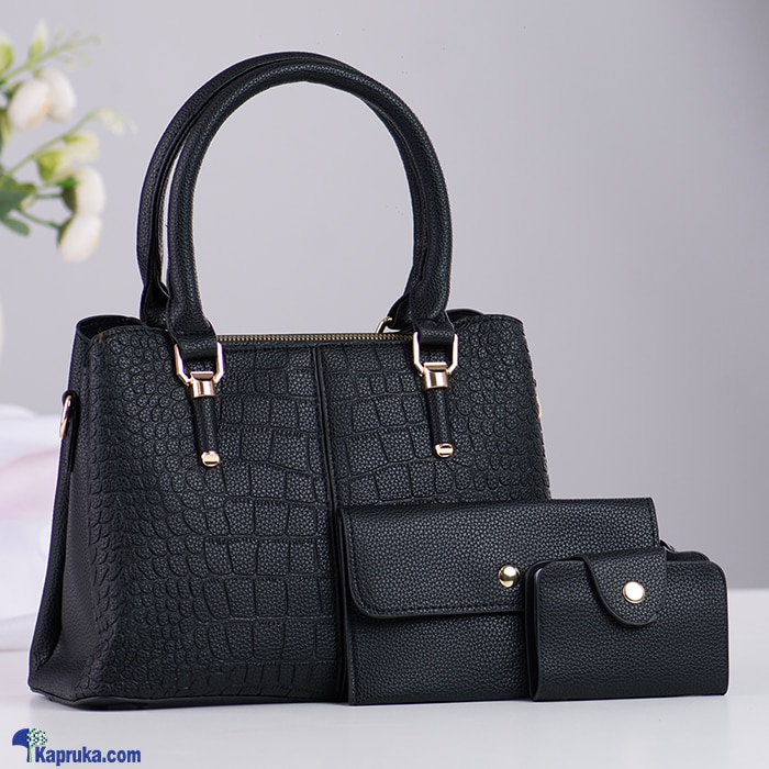 Ultimate Femme Trio Hand Bag 3PCS - Black Online at Kapruka | Product# fashion0010239