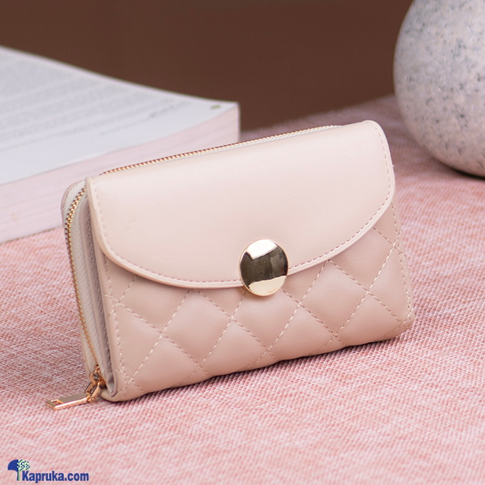 Slim Small Wallet With Zipper Coin Pocket - Beige Online at Kapruka | Product# fashion0010257