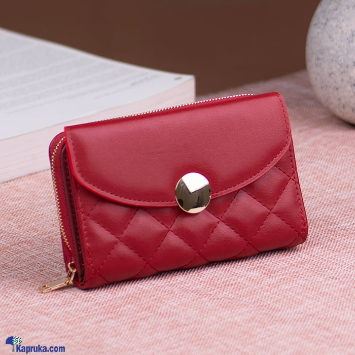 Slim Small Wallet With Zipper Coin Pocket - Red Online at Kapruka | Product# fashion0010252