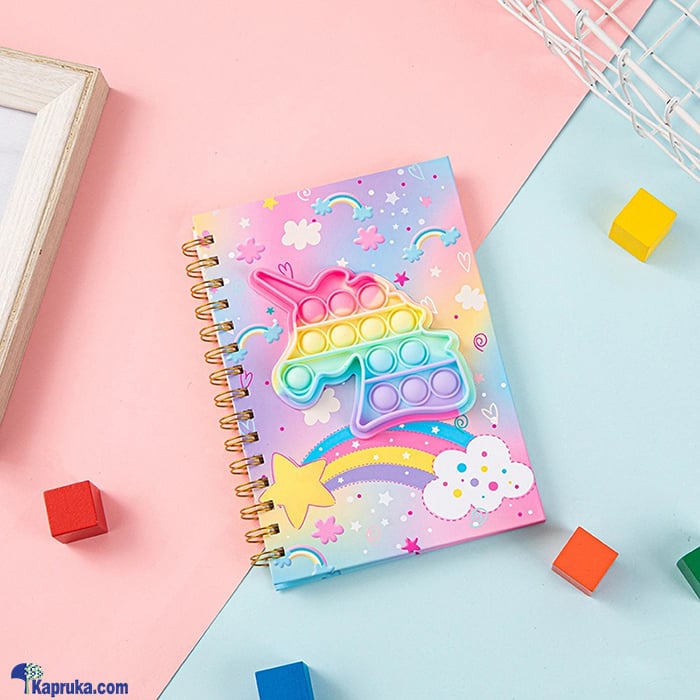 Pop It Unicorn A5 Notebook Stationery Book - Anti Stress Relieve Children Sensory Toy Notebook Online at Kapruka | Product# childrenP01116