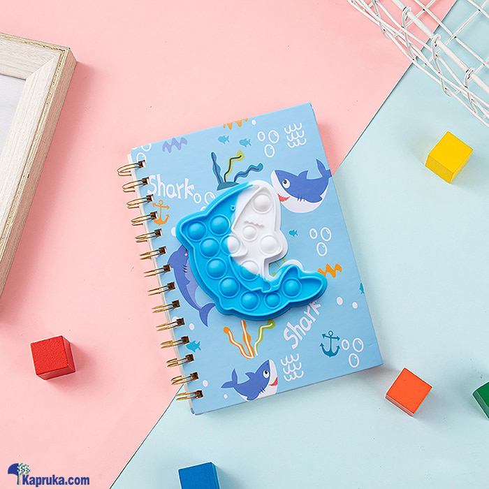 Pop It Shark A5 Notebook Stationery Book - Anti Stress Relieve Children Sensory Toy Notebook Online at Kapruka | Product# childrenP01119