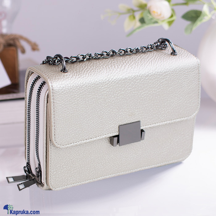 Small Handbag With Chain Handle - Gold Online at Kapruka | Product# fashion0010306