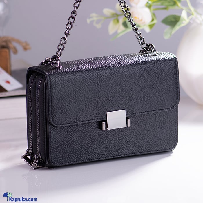 Small Handbag With Chain Handle - Black Online at Kapruka | Product# fashion0010312
