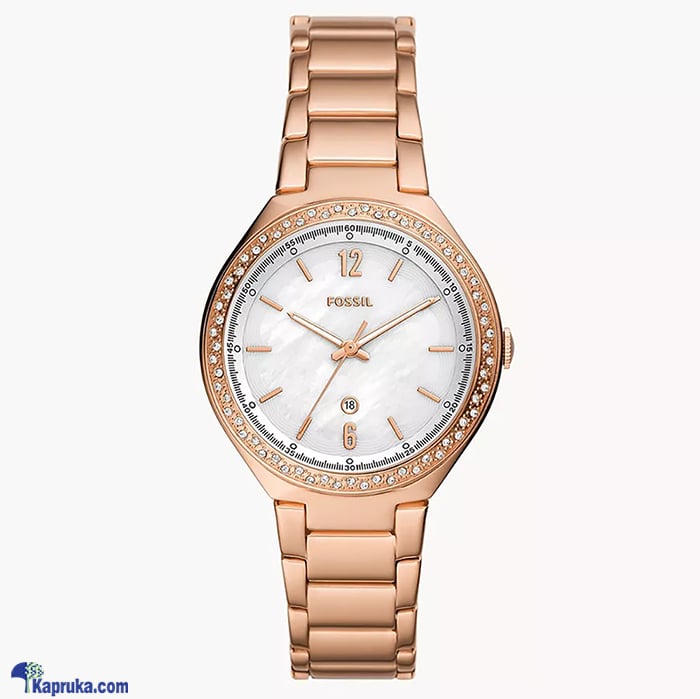 Fossil Ashtyn Three- Hand Date Rose Gold- Tone Stainless Steel Watch BQ3841 Online at Kapruka | Product# jewelleryW001306