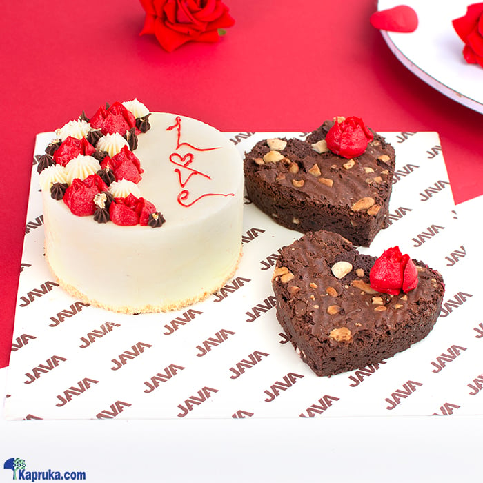 Java Love Blossom Vanilla Bento Cake With 2 Brownies Online at Kapruka | Product# cakeJAVA00229